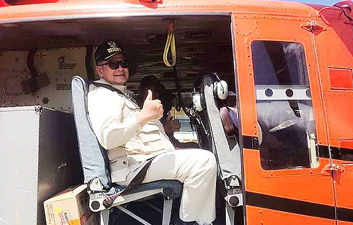 Diterjang Angin Kencang, Helikopter  Ditumpangi Wagub Sumbar Gagal Menuju Lokasi Bencana