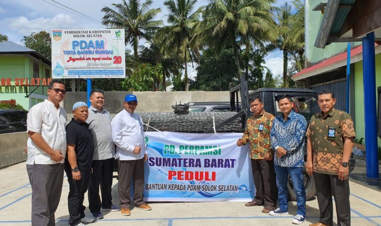 PD PERPAMSI Sumbar Bantu PDAM Solsel Pascabanjir Bandang