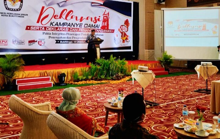 KPU Bukittinggi Gelar Deklarasi Damai, Heldo Aura: Damai Tak Cukup Dideklarasikan Saja