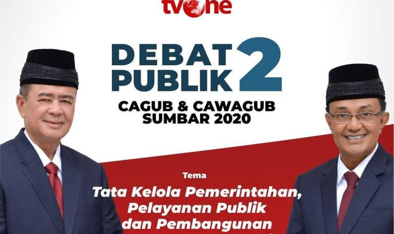 Tutup Debat Pilgub Sumbar, Nasrul Abit-Indra Catri: Terima Kasih Pak Prabowo