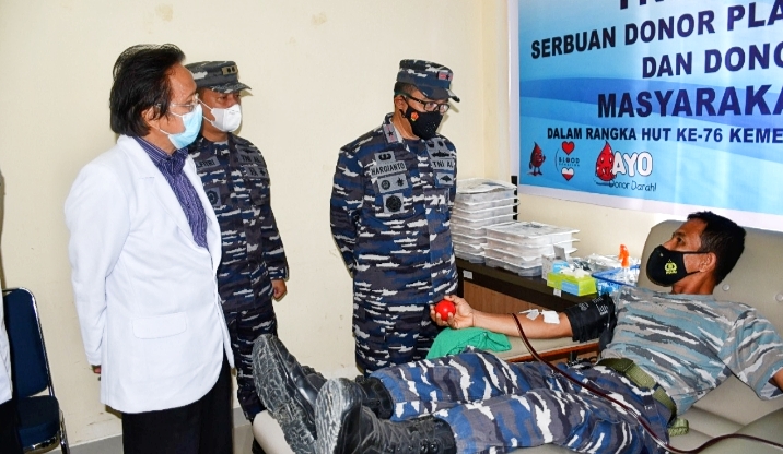 Peduli Kemanusiaan, TNI AL  Lantamal II Padang Gelar Donor Darah 