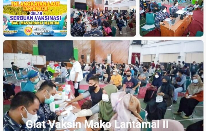 TNI AL Lantamal II Padang Terus Lancarkan Vaksinasi dengan Mwnyasar Kampus 