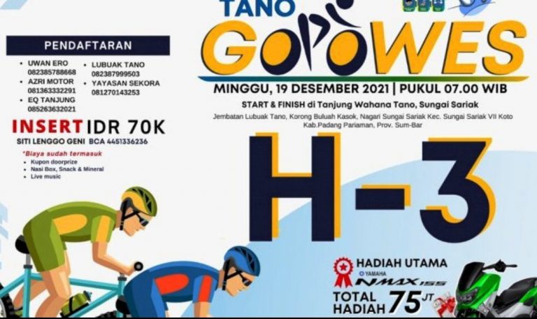 Tano Fun Bike Adventure 2021 Promosikan Wisata Olahraga Padangpariaman,