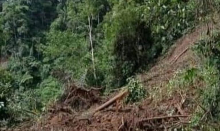 Longsor di Nagari Talu Pasca Gempa Pasbar, Akses Jalan Simpang Empat Panti Putus Total 
