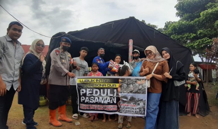 Warga Lubuk Intan–Pesona II Peduli  Korban Gempa  Malampah Pasaman 