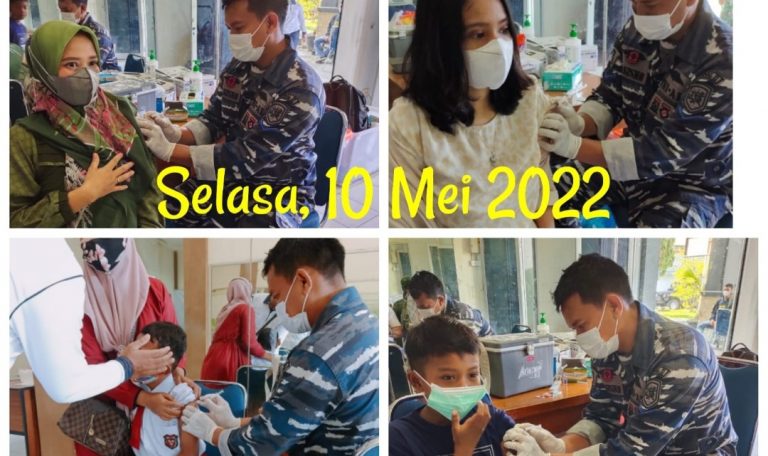 Pasca Libur Lebaran,  Lantamal II Kembali Lanjutkan Vaksinasi 