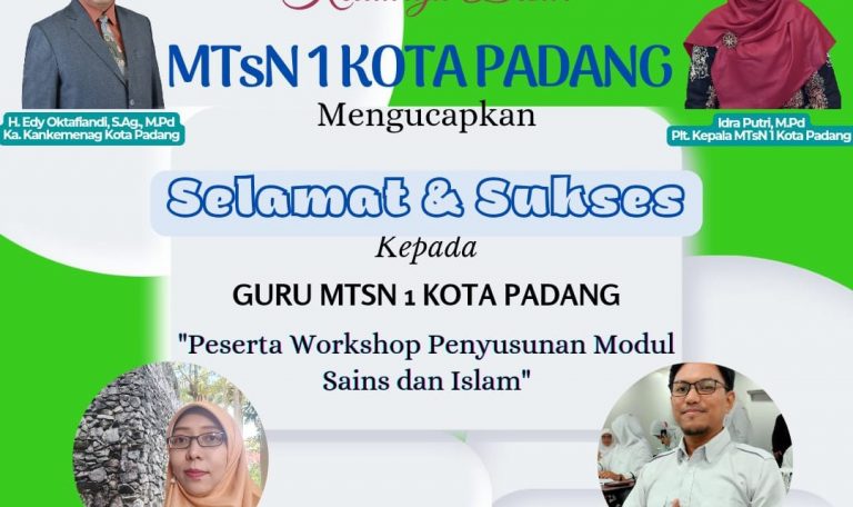 Membanggakan Dua Guru MTsN 1 Padang Terpilih jadi Penyusun Modul Sains Islam 