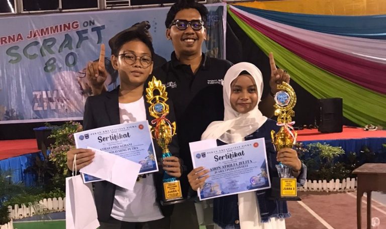 Siswa MTsN 1 Padang Ukir Prestasi, Lagi Athafariq Agani Juara 1 Lomba Solo Song