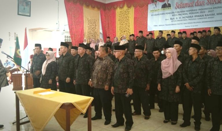Pengurus Dekopinda Padang Dilantik, Hendra: Jangan Hanya Ramai Saat Pelantikan saja, Kegiatan Sepi