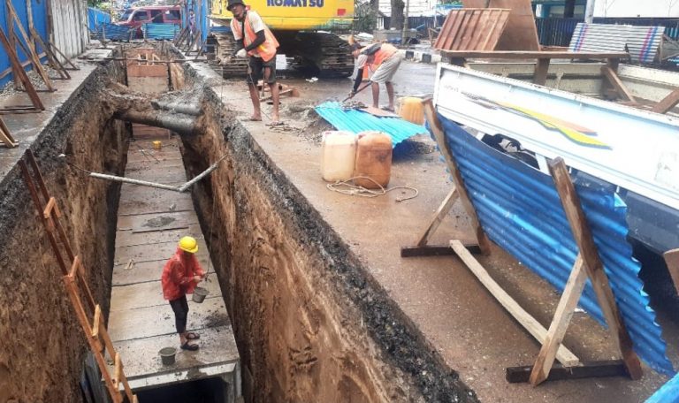 Bobot Pengerjaan Proyek Drainase Kota Jam Gadang Capai 70 Persen 