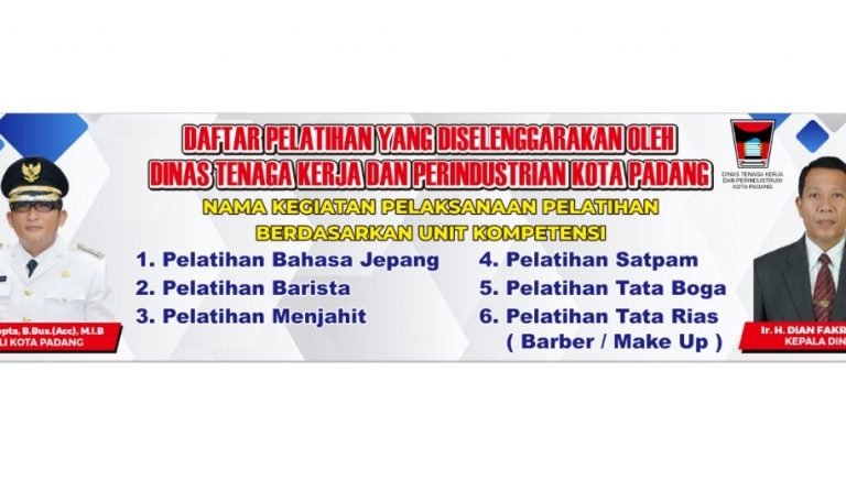 2023, Disnakerin Padang Agendakan Beberapa Pelatihan bagi Pencaker