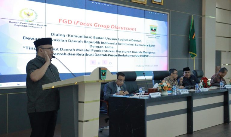 Pemprov Sumbar Siapkan Naskah Akademik Perda Pungutan Pajak dan Retribusi