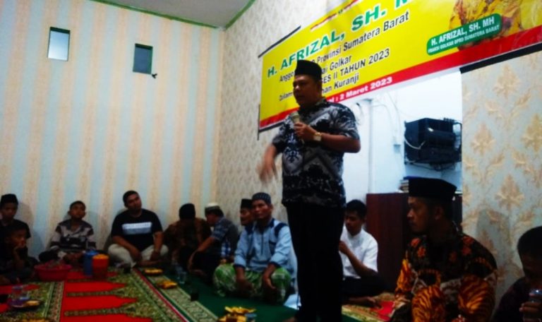 Terungkap dari Afrizal Legislator Sumbar, Lingkungan RT 01 /RW 04 Kuranji Tak Pernah jadi Sasaran Reses Dewan