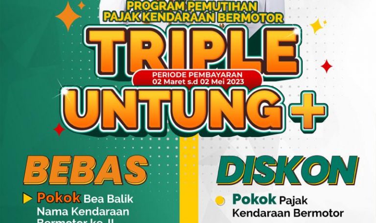 Hadirkan Program Triple Untung Plus, Pemprov Sumbar kembali Berlakukan Keringanan Pajak Kendaraan