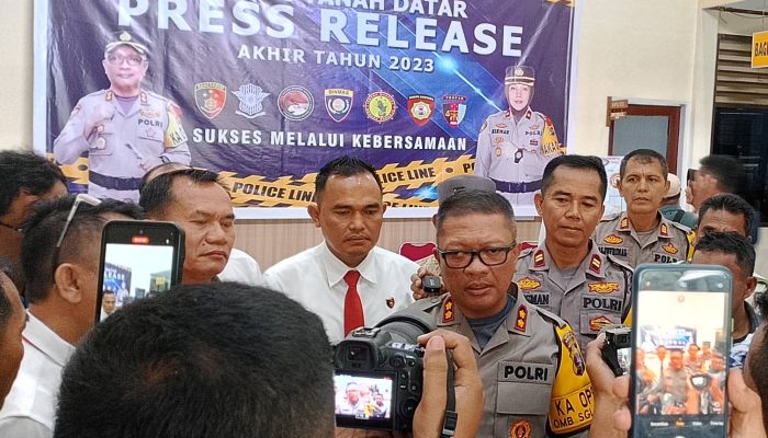 Rilis Akhir Tahun 2023, Polres Tanah Datar Tangani 274 Kasus Pidana