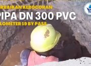 Gerak Cepat Perumda AM Kota Padang Perbaiki Pipa DN 300 PVC di By Pass KM 19 Padang