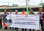 Ada Tilang di Tempat, KAI Divre II Sumbar dan Polda Sumbar Sosialisasikan Keselamatan di Perlintasan KA