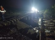 Akibat Banjir, Jalur Rel Gubug-Karangjati Kembali Amblas