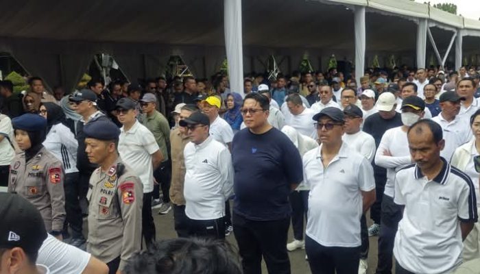 Bupati dan Wakil Bupati Terpilih Tanah Datar Ikuti Latihan Baris Berbaris Sebelum Dilantik