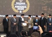 Wako Ramlan Nurmatias Raih Penghargaan BAZNAS Award 2025 kategori Kepala Daerah Pendukung Gerakan Zakat Indonesia