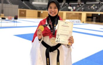 Atlet Sumbar Ressya Faolingga Dulang Emas untuk Indonesia di Kejuaraan Taekwondo Internasional Osaka 2026