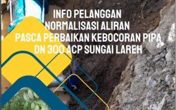Dua Kebocoran Pipa di Padang, Distribusi Air Bandar Buat dan Sungai Lareh Terganggu