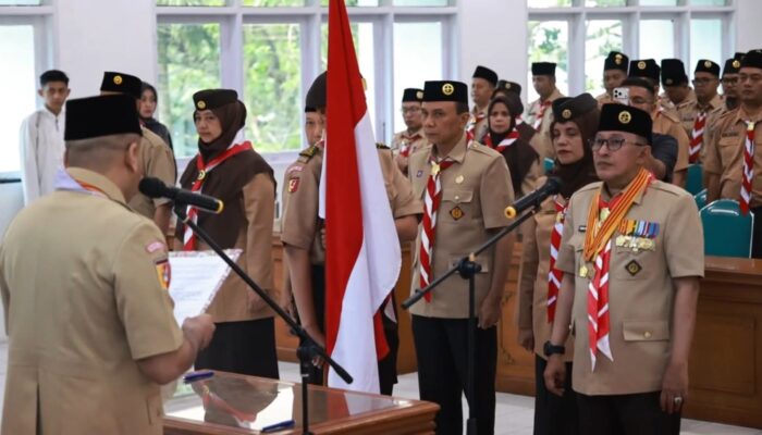Kakwarda Gerakan Pramuka Sumbar Lantik Eka Putra Jadi Kamabicab Tanah Datar