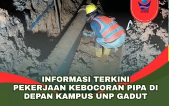 Kebocoran Pipa di UNP Gadut Diperbaiki, Perumda AM Padang Imbau Pelanggan Tampung Air