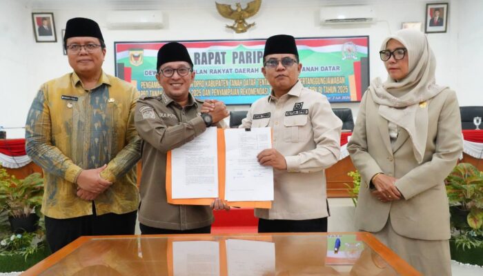 DPRD Tanah Datar Setujui Perda Pertanggungjawaban APBD 2025