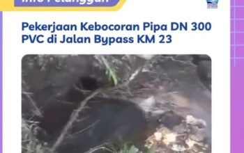 Kebocoran Pipa di Bypass KM 23, Perumda AM Padang Imbau Pelanggan Tampung Air
