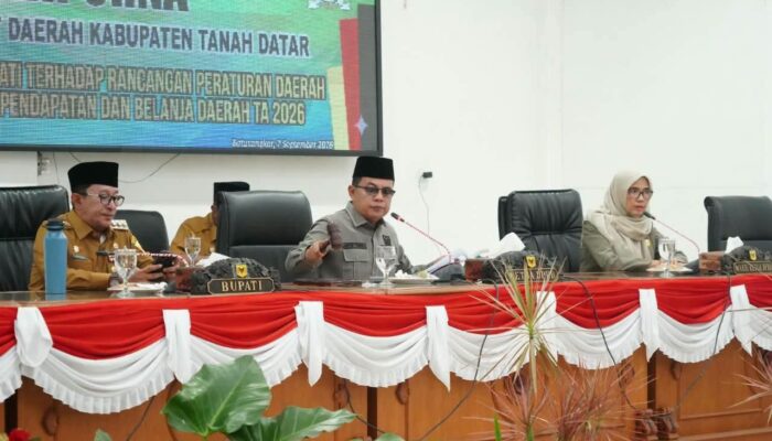 DPRD Tanah Datar Terima Nota Keuangan APBD Perubahan 2026