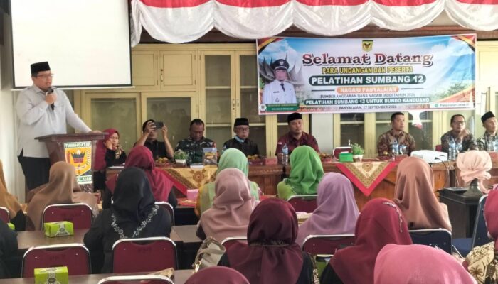 Wabup Ahmad Fadly Buka Pelatihan Sumbang 12 Nagari Panyalaian