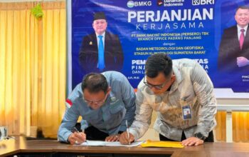 BRI Padang Panjang Teken PKS dengan Stasiun Klimatologi Sumbar